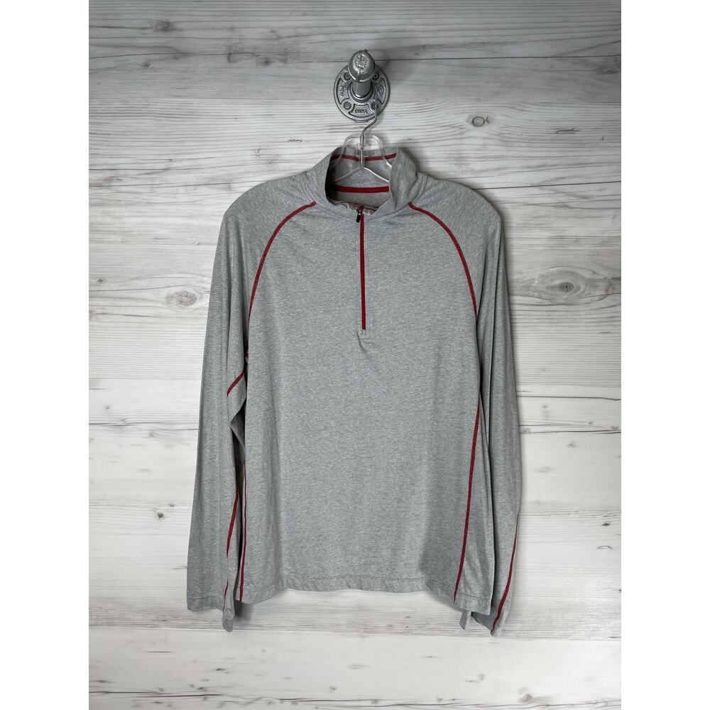 Cloudveil‎ Pullover Mens Medium Gray Quarter Zip Long Sleeve Performance Top